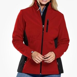 STORM CREEK WOMENS RED/BLACK GUARDIAN VELVET-LINED SOFT SHELLED JACKET SZ XLG